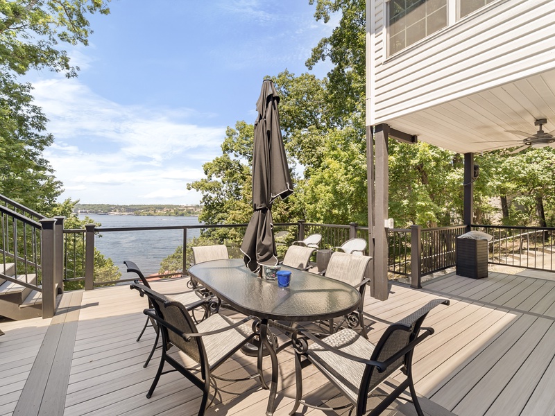 Lakeside deck lower level