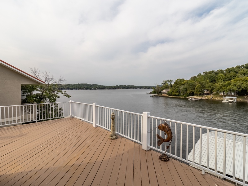 VIEW OF LAKE FROM UPPER LEVEL DECK