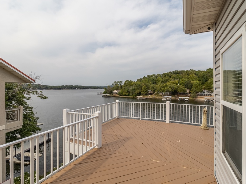 VIEW OF LAKE FROM UPPER LEVEL DECK