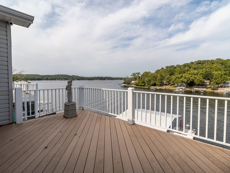 VIEW OF LAKE FROM UPPER LEVEL DECK