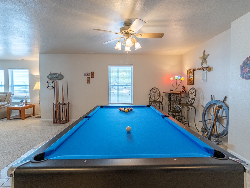 POOL TABLE ON THE LOWEST LEVEL