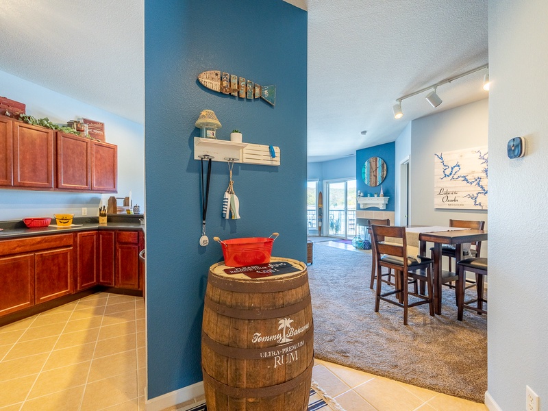 Dining area and kitchen