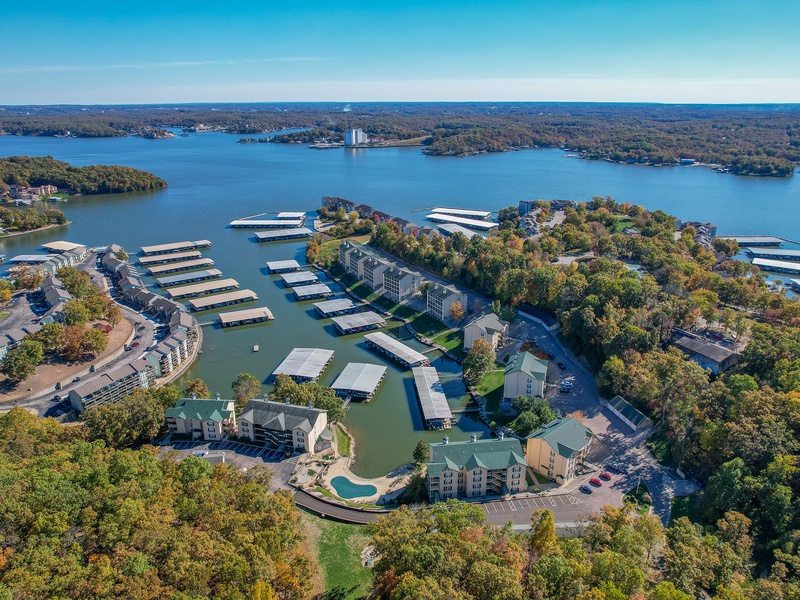 Aerial view of the complex