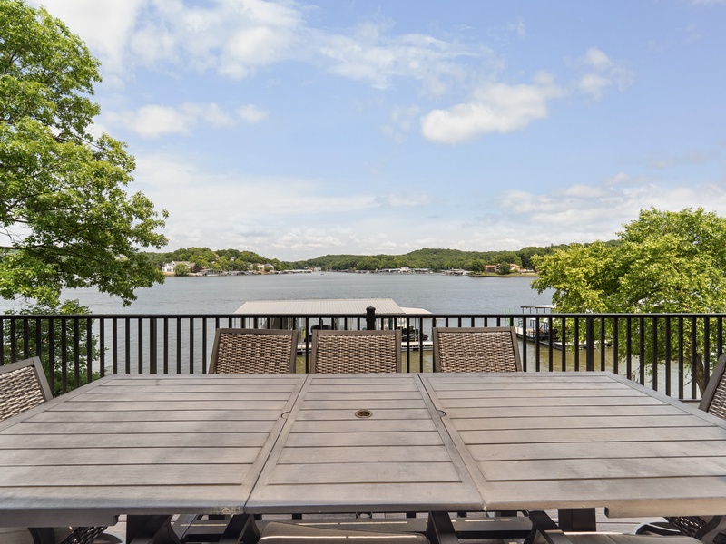 MAIN LEVEL DECK WITH LAKEVIEW