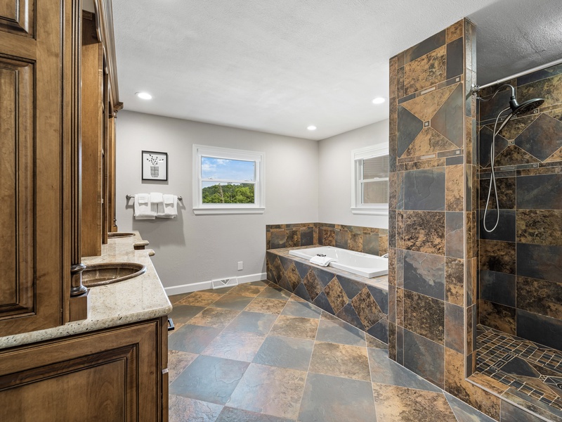 Bathroom 2 - adjoining bedroom 1 on main level