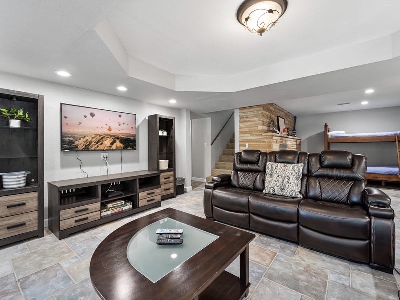 Lower level living area