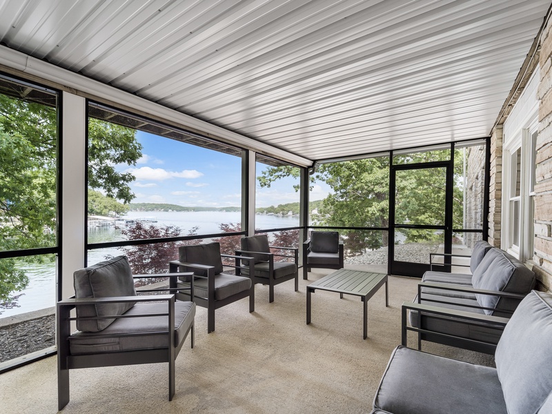 Screened in porch lower level