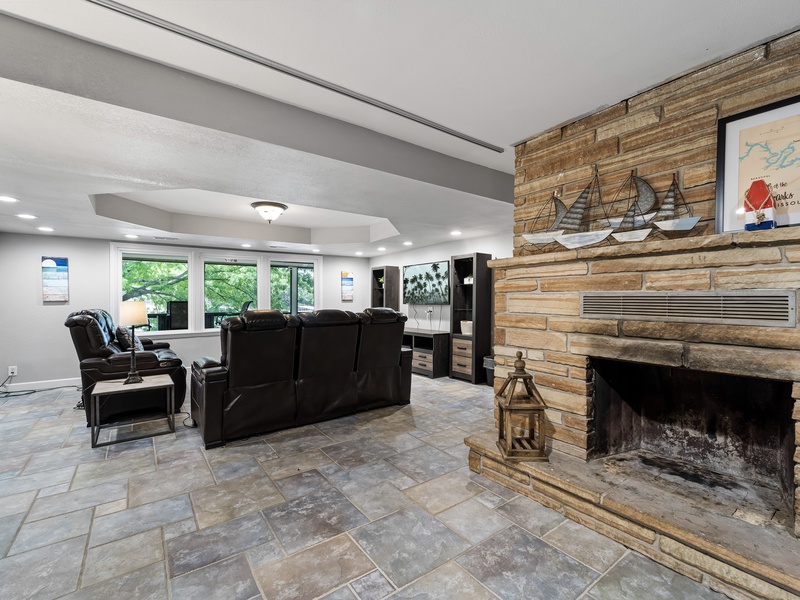 Lower level living area