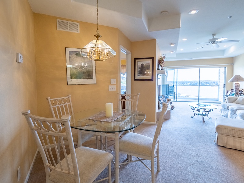 Dining area open to living area
