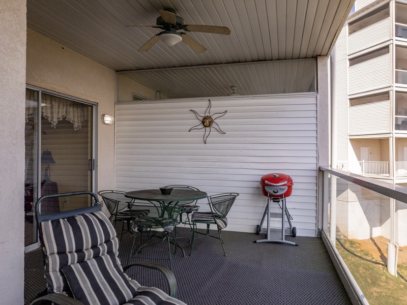 Back deck with electric grill