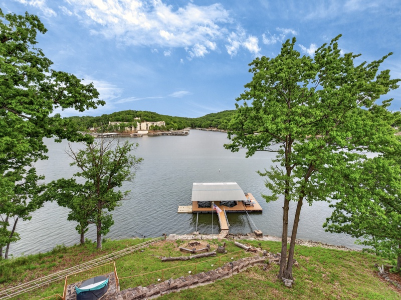 VIEW OF THE DOCK FROM THE DECK