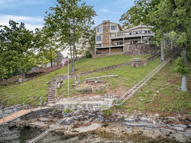 VIEW OF THE HOUSE FROM THE DOCK
