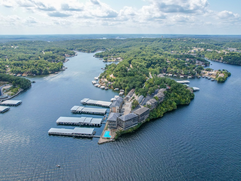 Aerial view of the complex