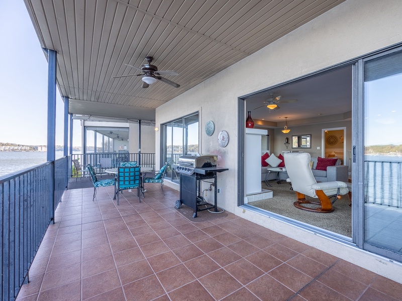 Lakeside deck