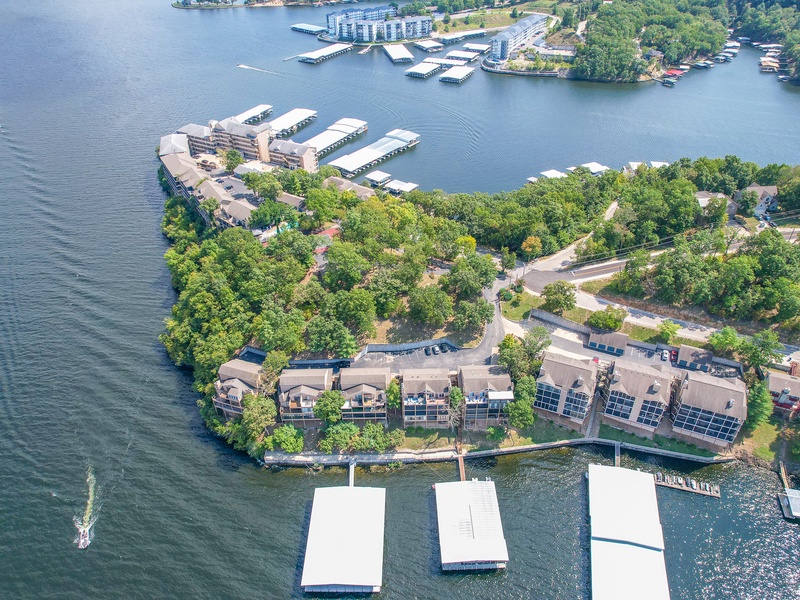 Aerial view of the complex