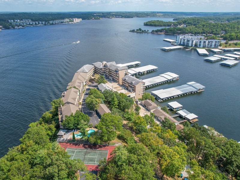 Aerial view of the complex