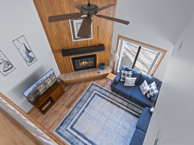 View of living area from upstairs