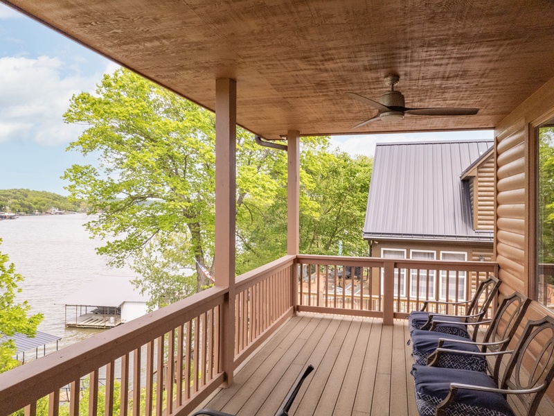 Lakeside deck lower level