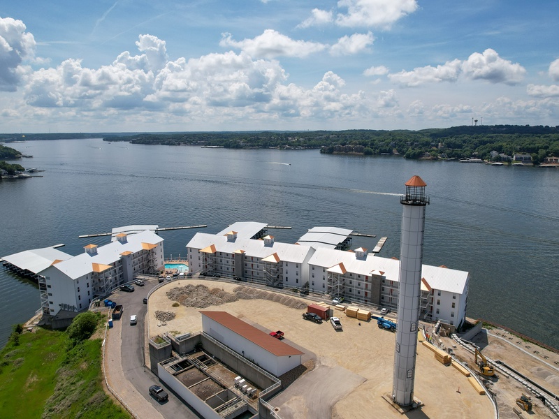 Aerial view of the complex