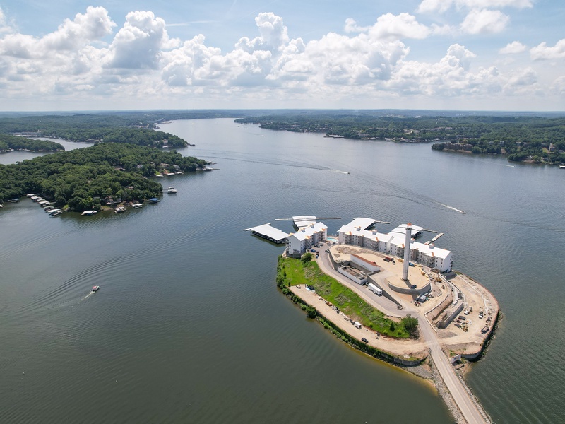 Aerial view of the complex