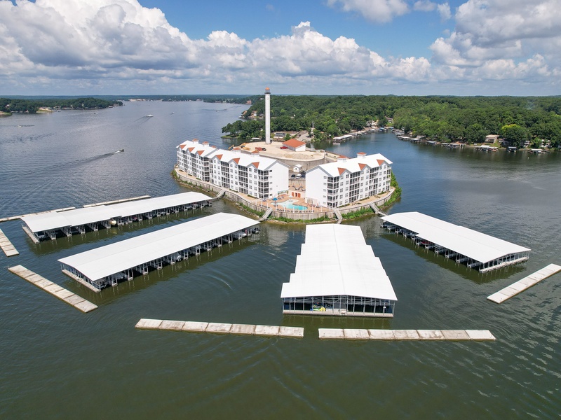 Aerial view of the complex