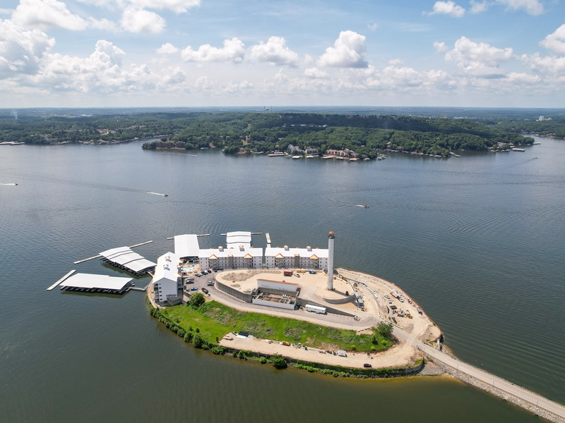 Aerial view of the complex
