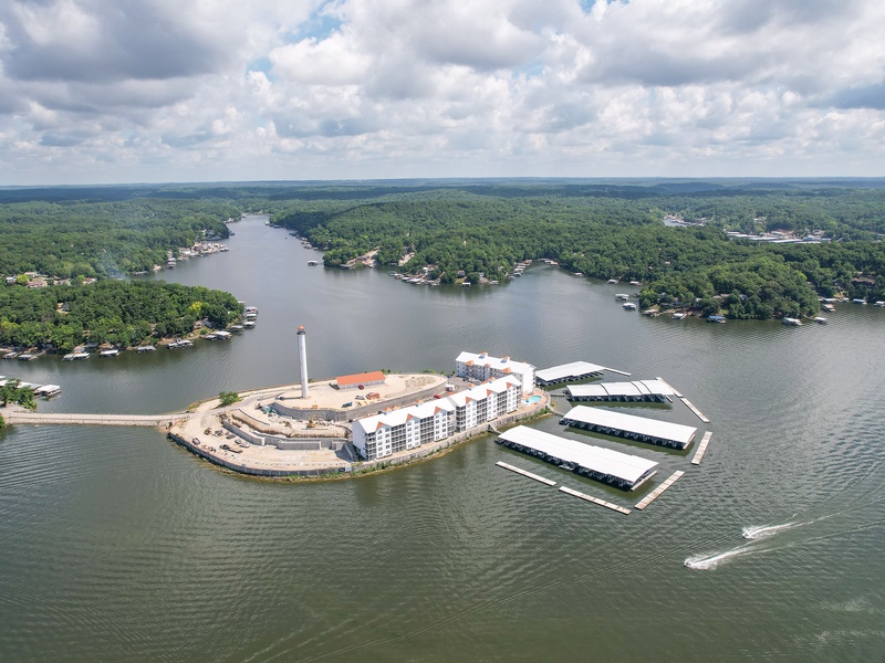 Aerial view of the complex