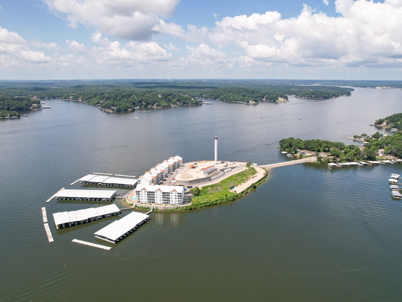 Aerial view of the complex