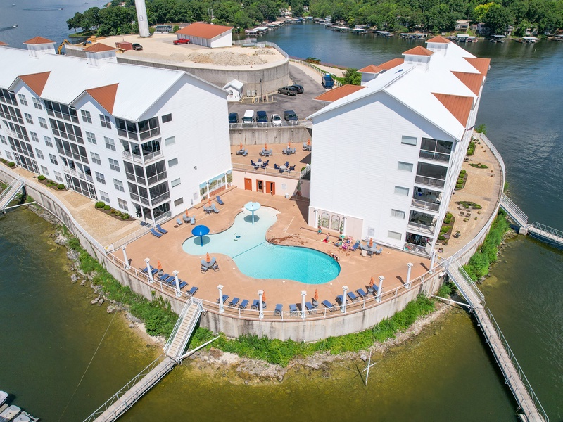 Aerial view of the complex