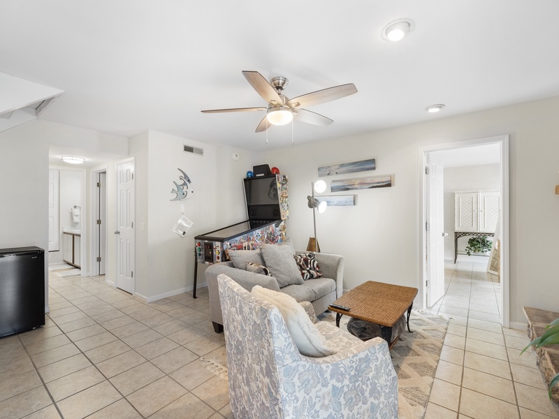 Lower level living area