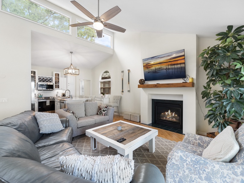 Lakeside living area upper level