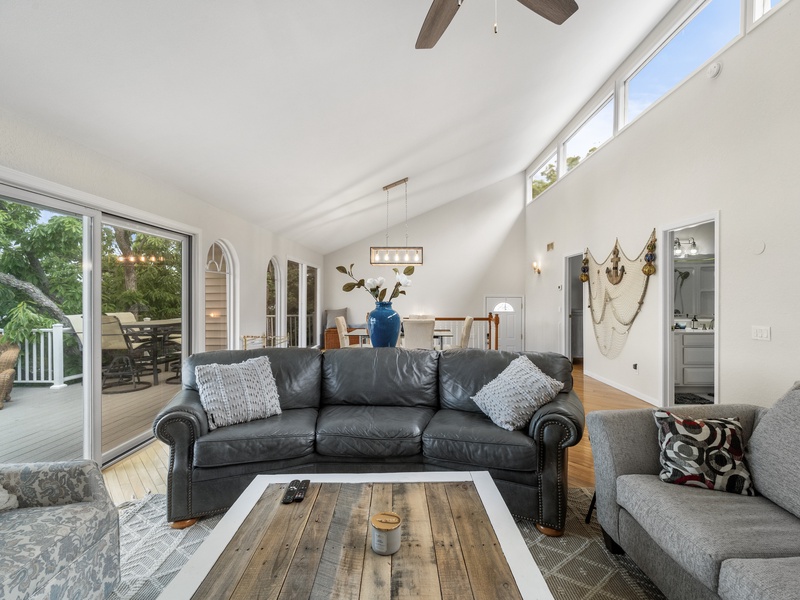 Lakeside living area upper level