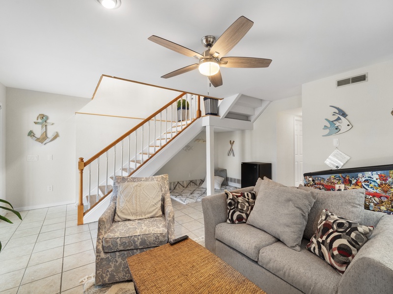 Lower level living area