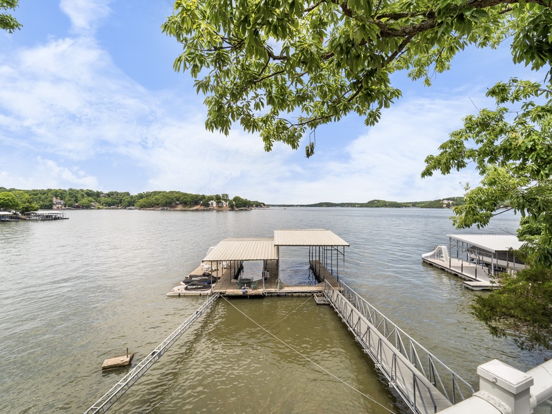 View of dock from the back deck