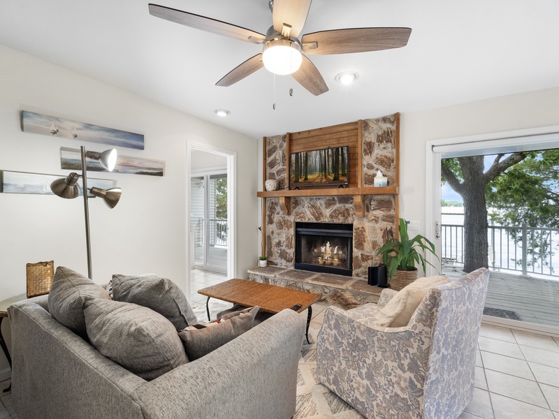 Lower level living area