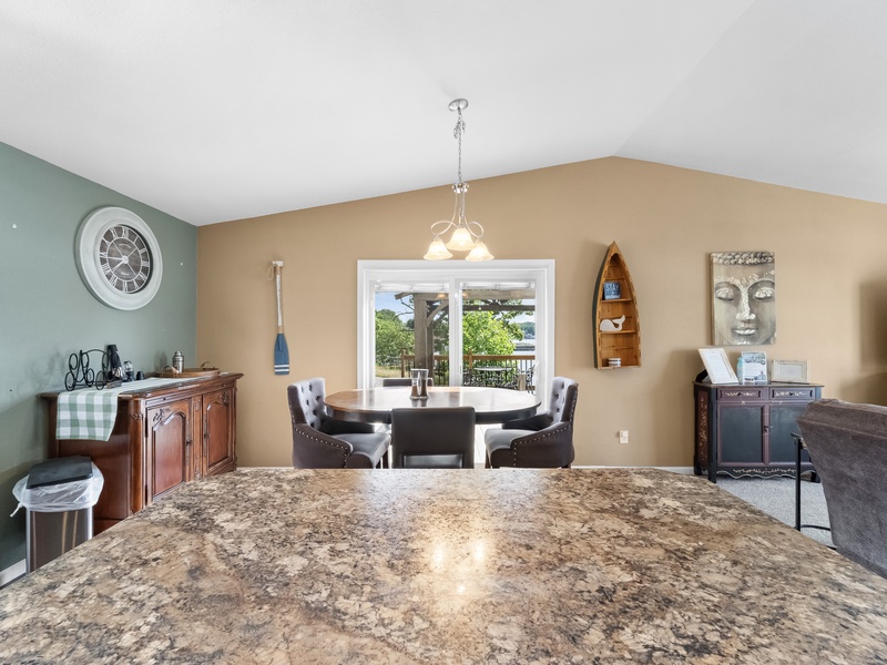 Kitchen island and breakfast bar