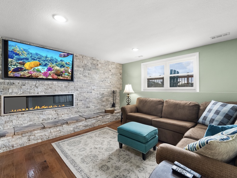 Lower level living area