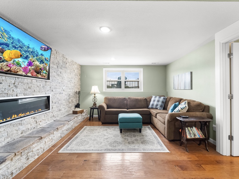 Lower level living area