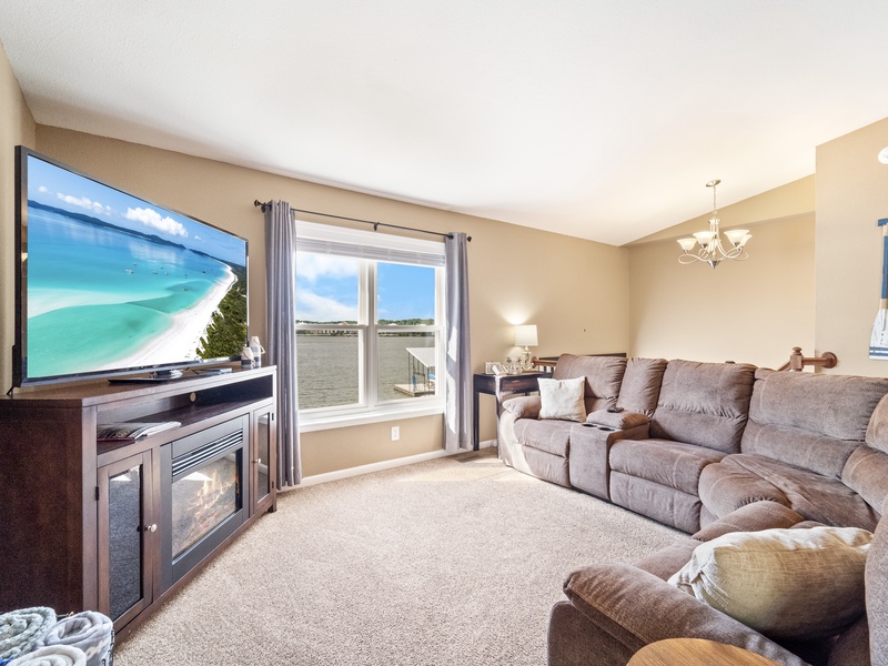 Main living area on upper level