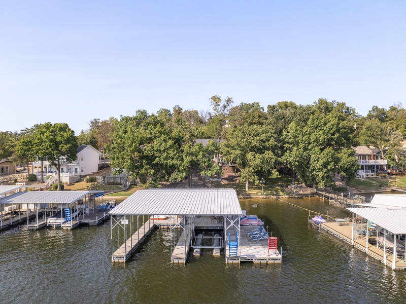 AERIAL VIEW OF THE DOCK AND HOUSE