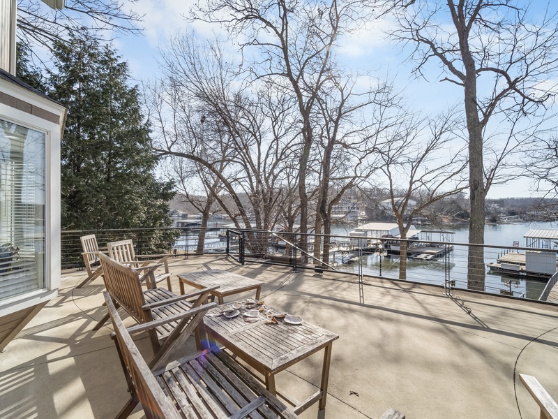 Lakeside patio
