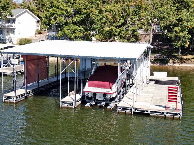 Aerial view of the back exterior