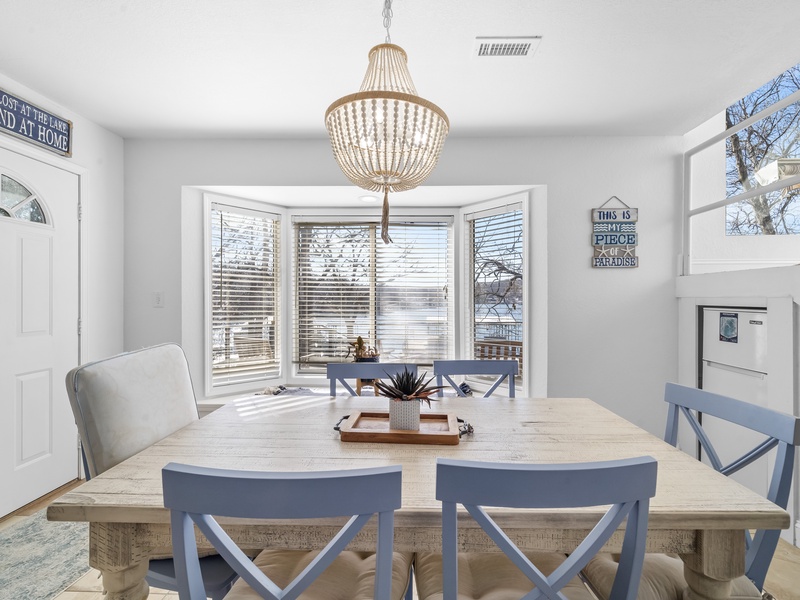 Lakeview dining area on lower level