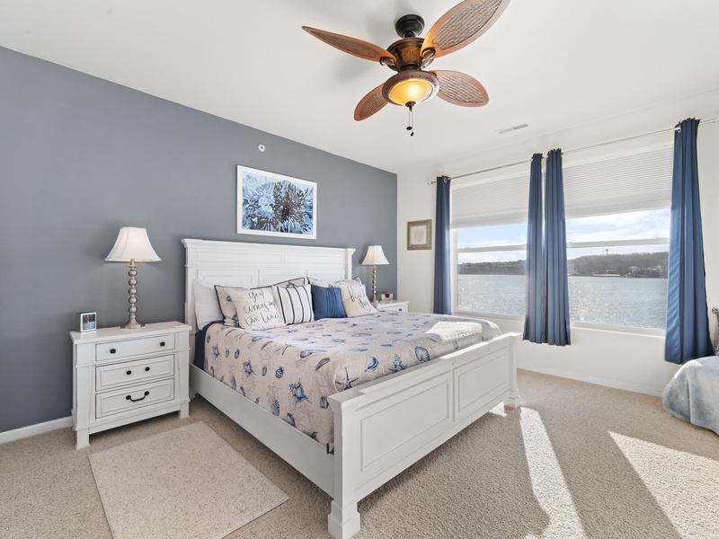 Bedroom 1 - King with lakeview
