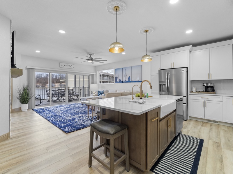 UPPER LEVEL KITCHEN WITH ISLAND