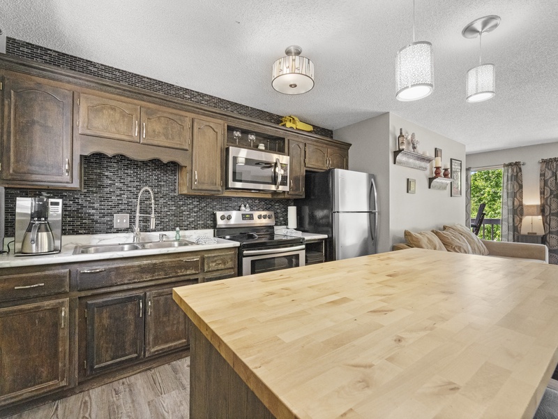 Main level kitchen with island