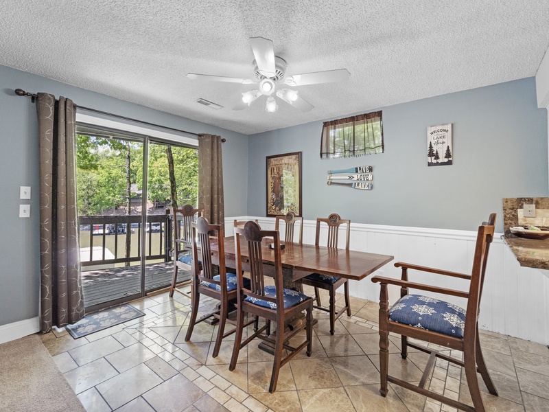 Dining area on lower level