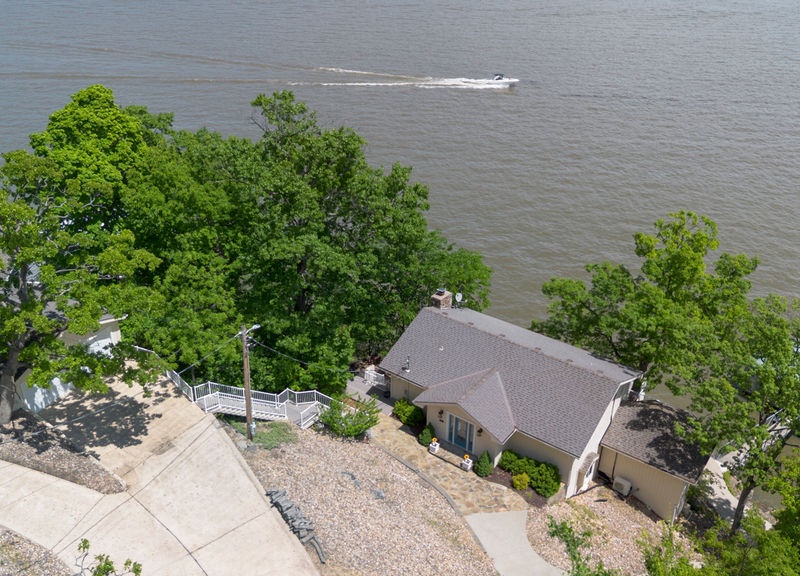 Aerial view of the house