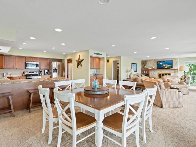 Dining area and kitchen