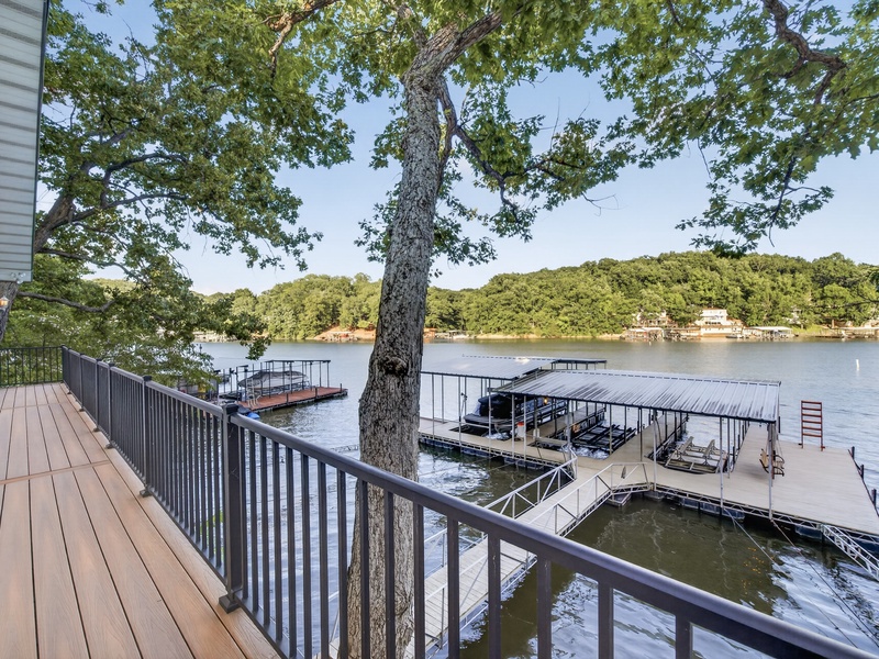 VIEW OF THE DOCK FROM THE DECK